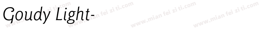 Goudy Light字体转换